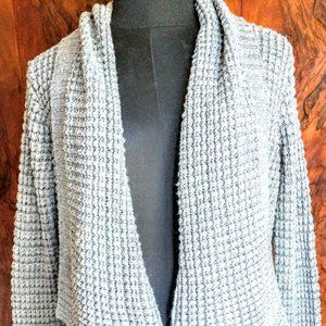 Waffle knit waterfall cardigan size L